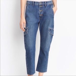 Vince Button Fly Crop Cargo Pant